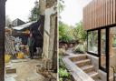 Christoph Halstenberg (left) had to move out of his flat after a flash-flood. This summer work to transform it was completed (right).