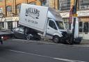A car and lorry were damaged after a crash in Camden