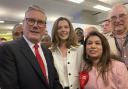 Ssir Keir Starmer with wife Victoria and Labour's Tulip Siddiq who also held her seat