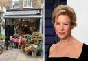 Sayeh & Galton Flowers during its Christmas makeover (left) and  Renée Zellweger (right)