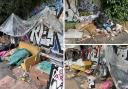 A homeless encampment that has been on the Regent's Canal towpath near Camden Market since the start of July