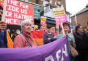 Counter protesters demonstrate in North Finchley