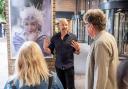 Jan Hart, Gary Williams and Martin Klute, admiring Martin’s favourite portrait, opera singer Susan Daniel