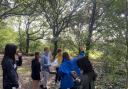 Heath Hands youth volunteers record plant species on Hampstead Heath (Image: Heath Hands)