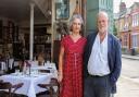 Simonetta Wenkert and husband Avi in front of their neighbourhood restaurant Ida