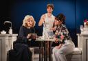 Dorothea Myer-Bennett and Caroline Catz in What We Talk Abut When We Talk About Anne Frank at Marylebone Theatre