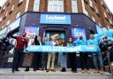 Mayor of Camden, Councillor Samata Khatoon cuts the ribbon with Leyland CEO Martin Hastings and other members of the Leyland team