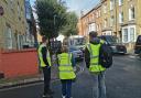 Cllr Judy Dixey joined a team from Veolia collecting rubbish (Image: Judy Dixey)