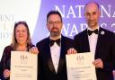 North London Grammar School headteacher Fatih Adak (centre) with deputy head Gillian Erdil and maths teacher Ali Lafcioglu