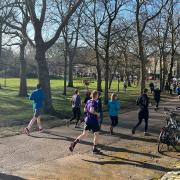 A Sunday morning Parkrun event at Highbury Fields