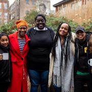 Hackney women gathered at Dalston Eastern Curve Garden, to celebrate International Women's Day