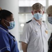 The Duchess of Cornwall met staff including specialist nurse Giselle Padmore-Payne (second left) during a visit to the Whittington Hospital in May