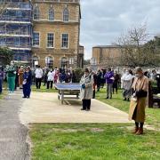 Whittington Hospital staff mark the anniversary of the first Covid lockdown.