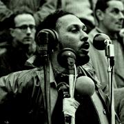 Stuart Hall in Trafalgar Square