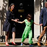 Nazanin Zaghari-Ratcliffe with her husband Richard Ratcliffe, daughter Gabriella leaving 10 Downing Street after a meeting with Boris Johnson.