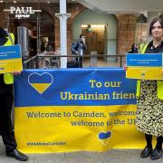 Camden Council staff welcome refugees from Ukraine at St Pancras