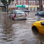 Flooding looking onto Park Road