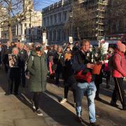 Campaigners led by Richard Ratcliffe on the march