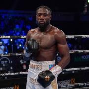 Finchley boxer Jonathan Kumuteo during his fight with Kevin McCauley