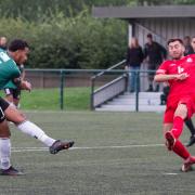 Jayden Clarke, whose original effort forced the Harrow Borough own goal