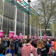 A protest about Home Office treatment of asylum seekers. An asylum seeker with severe mental health problems has twice been evicted from government accommodation in Islington and Barnet - and left hours from his mental health team