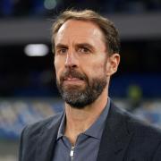 England boss Gareth Southgate looks on