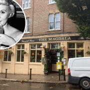 The Magdala pub in South End Green, and inset, Ruth Ellis who shot her abusive lover, racing driver David Blakely, dead outside the Hampstead watering hole