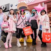 Some of the first shoppers through the door of Miniso in Camden High Street were dressed in the Japanese fashion trend for Kawaii or cuteness