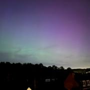 Northern Lights sweep the sky above Hampstead Heath