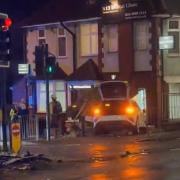 Car crash at N13 Dental Clinic in Palmers Green