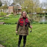 Bridget Galton at Nether Wallop Mill in Hampshire on a day at Fishing Breaks