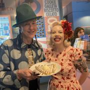 Maur Valance and friend Sinead try out the crepes at Badiani
