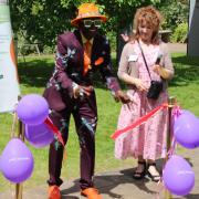 The Art Fair was officially opened by Jama Elmi, pictured with Hampstead School of Art principal Isabel Langtry