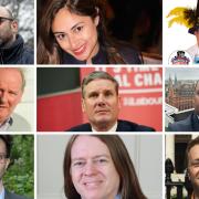 (L-R) Andrew Feinstein, Mehreen Malik, Nick Flying Brick, John Poynton, Keir Starmer, Wais Islam, Tom Scripps, David Stansell, Charlie Clinton