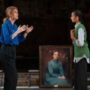 Justine Mitchell and Phoebe Campbell in Alma Mater at Almeida Theatre