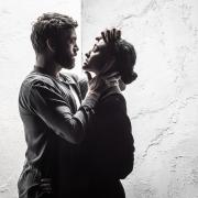 James Corrigan and Natalie Simpson in Visit From An Unknown Woman at Hampstead Theatre