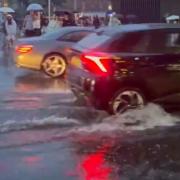 Screenshot of flash flood on Euston Road on July 15