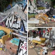 A homeless encampment that has been on the Regent's Canal towpath near Camden Market since the start of July