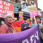 Counter protesters demonstrate in North Finchley