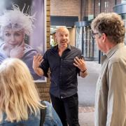 Jan Hart, Gary Williams and Martin Klute, admiring Martin’s favourite portrait, opera singer Susan Daniel