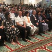 Haringey Council leader Peray Ahmet joined MP Catherine West and others at a solidarity multi-faith event at Wightman Road Mosque (Image: Haringey Council)