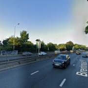 Police were called to Brentmead Place after a crash