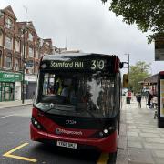 The 310 bus at Golders Green