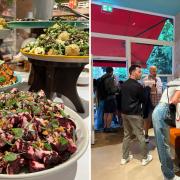 Fans queued to buy a signed copy of Yotam Ottolenghi's book at his Hampstead deli and had the chance to try some of the new dishes