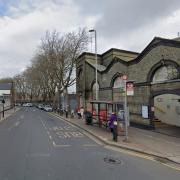 The proposed cycle lane in Tottenham Lane would go past Hornsey train station