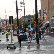 A large part of Camden high street is cordoned off