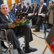 Jack Mann, 99, ex-SAS veteran, lays his wreath of remembrance