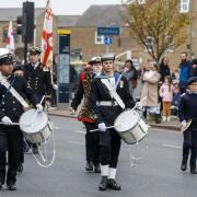 Royal Navy lead Remembrance Parade through Hendon