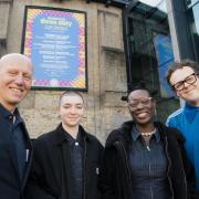 Roundhouse Chief Executive Marcus Davey with Daze Hingorani, Marla Kether and Jack Rooke who are all taking part in Roundhouse 360 festival.