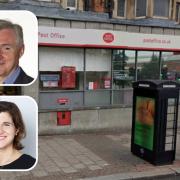 Cllr Nigel Young and MP Sarah Sackman are campaigning to save Golders Green post office from closure